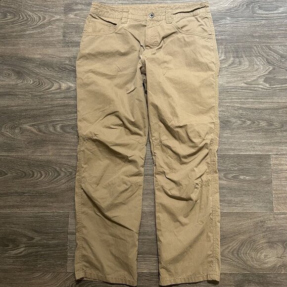 Patagonia Pants 34x31 Lightweight Hiking Straight Leg Organic Cotton Tan READ - Picture 2 of 12
